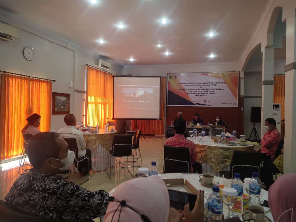 Kampanye Anti Korupsi dan Rapat Koordinasi Akselerasi Penyaluran DAK Fisik dan Dana Desa Kabupaten Lombok Timur Tahun 2022 (19-07-2022).